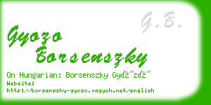 gyozo borsenszky business card